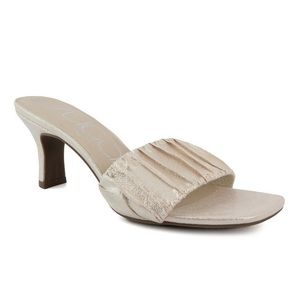 Sugar Women's Leader Kitten Heel Ruched Dress Sandals